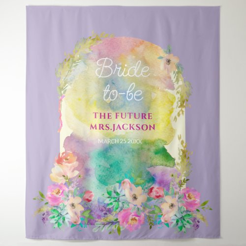 Bright Floral Profusion Bridal Shower Tapestry