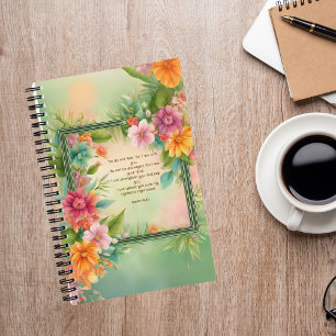Bright Floral Square Frame Journal with Jesus