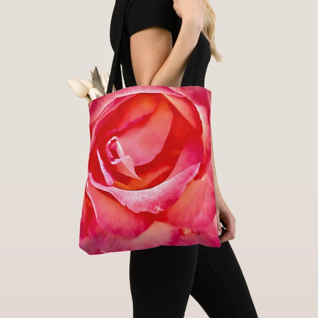 Bright Floral Tote Bag (Close Up)