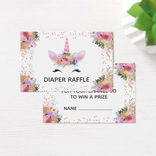 Bright Floral Unicorn Diaper Raffle (Desk)