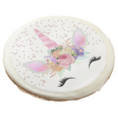 Bright Floral Unicorn Sugar Cookie (Angled)