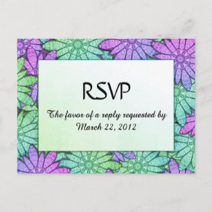 Bright Floral with Menu RSVP