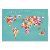 Bright Floral World Teal (Front Horizontal)