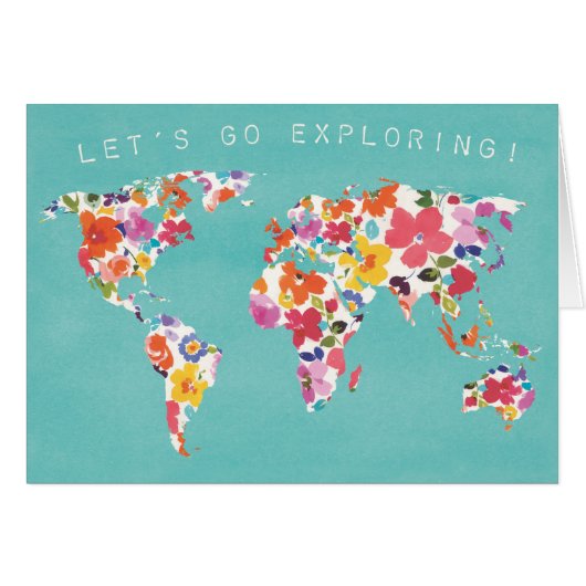 Bright Floral World Teal (Front Horizontal)