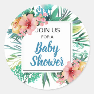 BRIGHT FLORALS & GREENERY CLASSIC ROUND STICKER