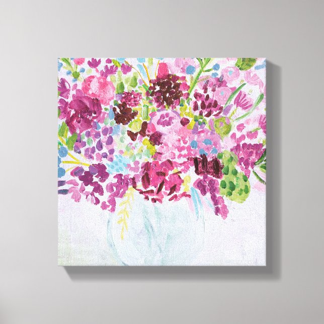 Bright Flower Bouquet Canvas Print (Front)