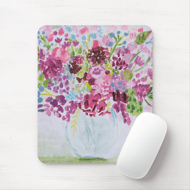 Bright Flower Bouquet Mouse Pad (With Mouse)