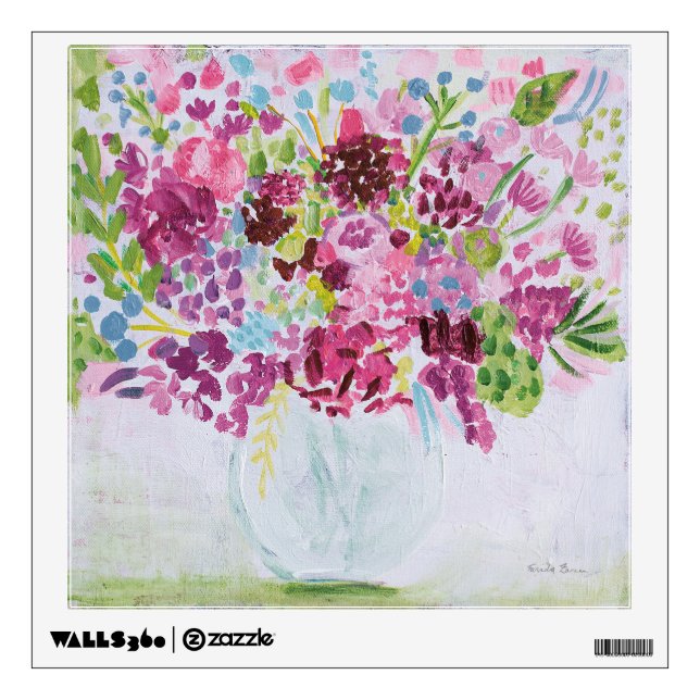 Bright Flower Bouquet Wall Decal (Front)