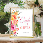 Bright Flower Citrus Slice Bridal Cards and Gifts Poster<br><div class="desc">For further customization,  please click the "Personalize this template",  then "Edit using Design Tool". Stylish editable easy to use wedding templates,  more items available in the store (invitations,  rsvp,  thank you cards,  stationery & decor). If you need help or matching items,  please contact me.</div>