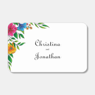 Bright Flower Spring Summer Wedding Favor Matchboxes