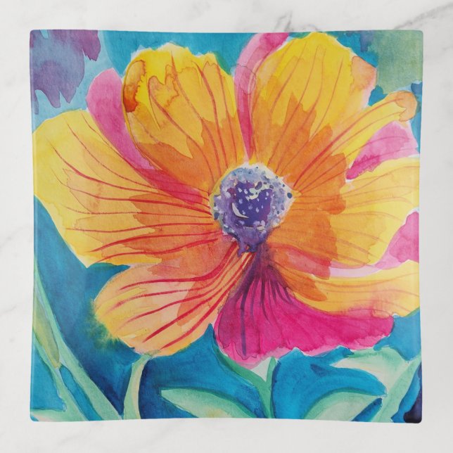 Bright Flower Trinket Tray (Front)