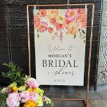 Bright Flowers and Citrus Bridal Shower Welcome Foam Board<br><div class="desc">Welcome guests to your bridal shower with this beautiful sign,  featuring bright pink flowers and citrus fruit.  Add the guest of honor's name,  shower date and custom welcome text using the fields provided.</div>