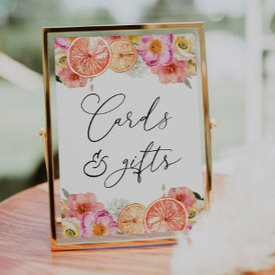 Bright Flowers and Citrus Cards and Gifts Poster