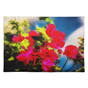Bright Flowers Cloth Placemat