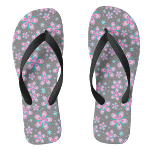 Bright Flowers Flip Flops