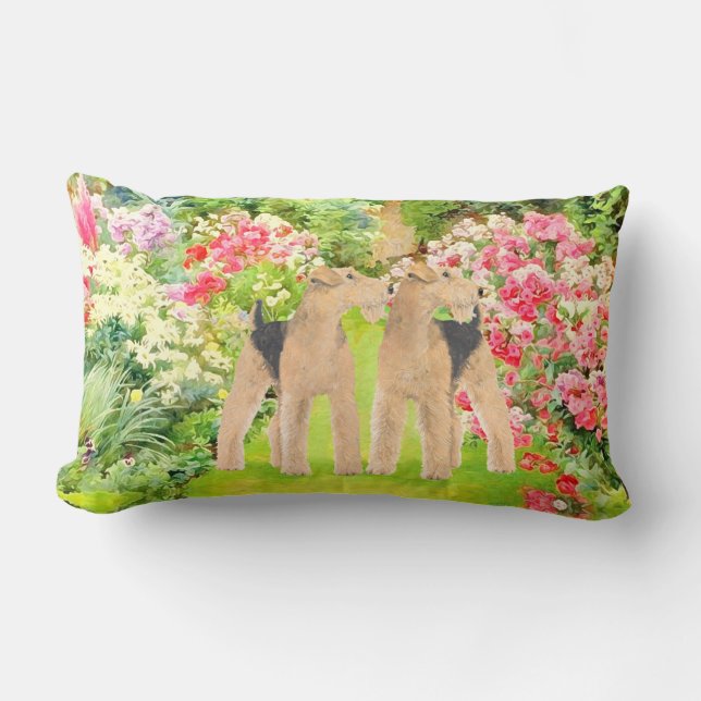 Bright Flowers Lumbar Pillow (Front)