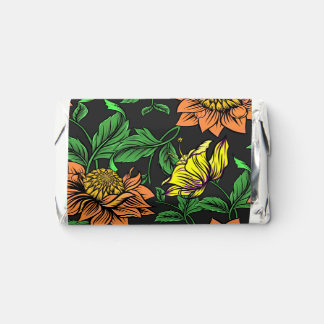 Bright Flowers Pop from Black Background Hershey's Miniatures