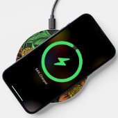 Bright Flowers Pop from Black Background Wireless Charger (Phone)