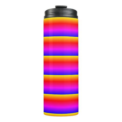 Bright Flowing Colors Stripes Artistic Accessories Thermal Tumbler