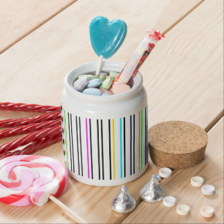 Bright Fluo Striped Candy Jar