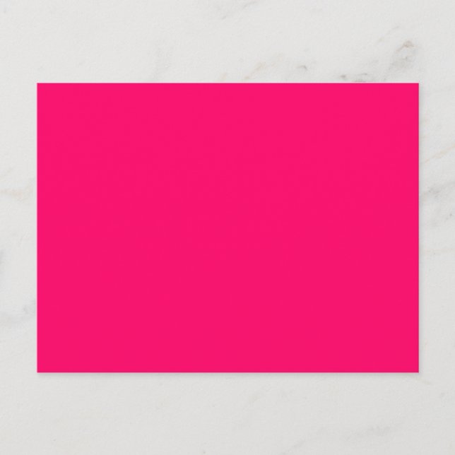 Bright Fluorescent Hot Pink Neon Postcard (Front)