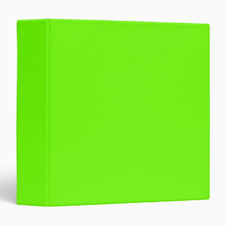 Bright Fluorescent Neon Green 3 Ring Binder