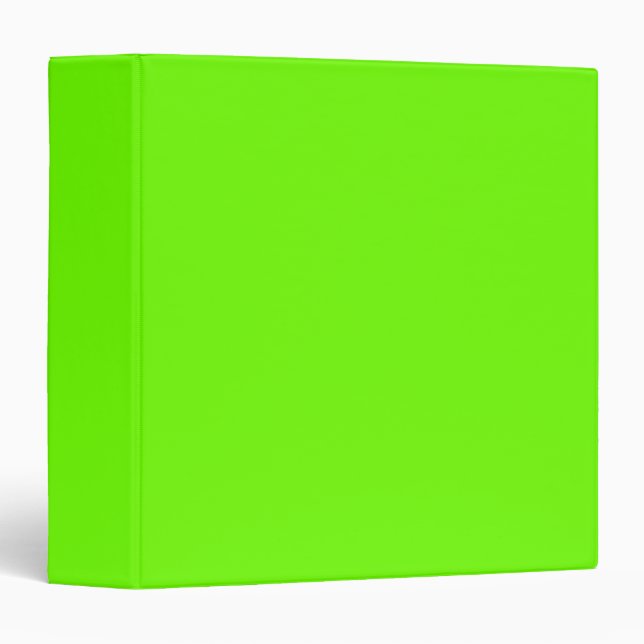 Bright Fluorescent Neon Green 3 Ring Binder (Front/Spine)
