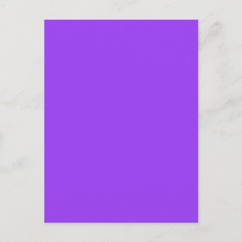 Bright Fluorescent Neon Purple Postcard