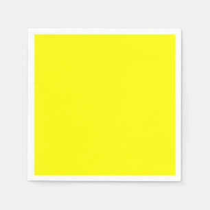 Bright Fluorescent Neon Yellow Paper Napkins