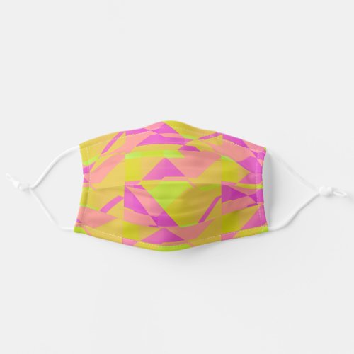 Bright Fluro Colors Geo Pattern Adult Cloth Face Mask