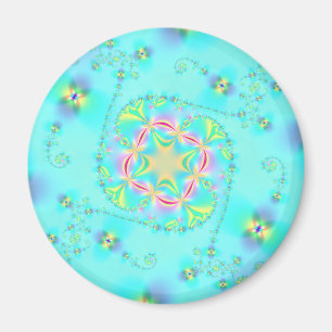 Bright Fractal Art Magnet