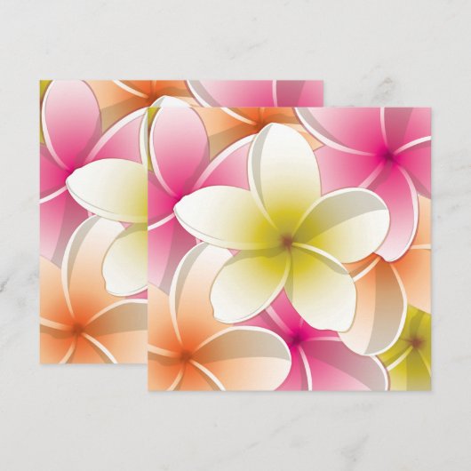 Bright Frangipani/ Plumeria flowers (Front/Back)