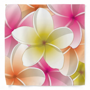 Bright Frangipani/ Plumeria flowers Bandana