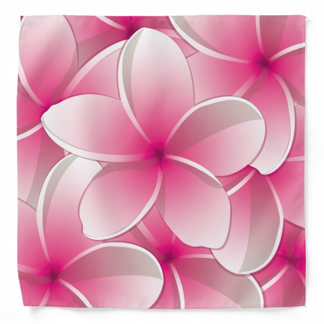 Bright Frangipani/ Plumeria flowers Bandana (Front)