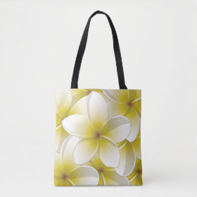 Bright Frangipani/ Plumeria flowers Tote Bag