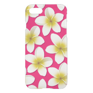 Bright Frangipani/ Plumeria flowers iPhone SE/8/7 Case