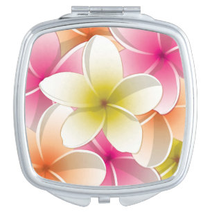 Bright Frangipani/ Plumeria flowers Vanity Mirror