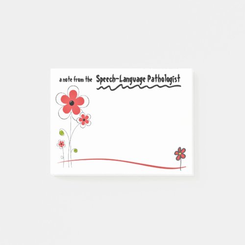 Bright Friendly Speech Pathologist Post_it Notes