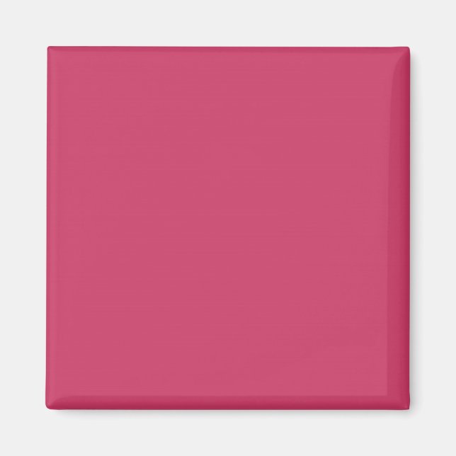 Bright Fuchsia Berry Pink Personalized Background Magnet (Front)