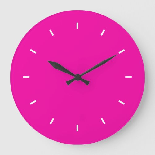 Bright Fuchsia Durable Complementary Color Large Clock