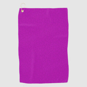 Bright fuchsia with small polka dots. golf towel