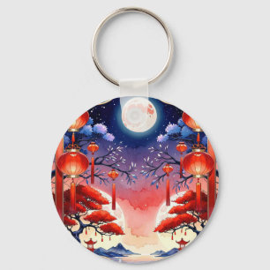 Bright Full Moon Keychain