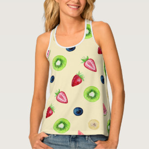 Bright, Fun and Colorful Fruit Slices Tank Top
