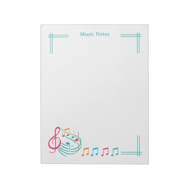Bright & Fun Colorful Music Notes Border Line (Rotated)