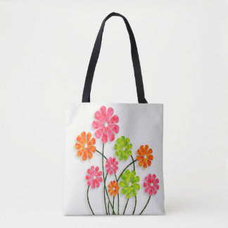 Bright Fun Flowers  - All Options Tote Bag