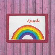 Bright Fun Rainbow  Personalized Trifold Wallet at Zazzle