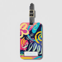 Bright Funky 1980s Retro Pattern with Name