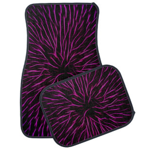Bright Funky Hot Pink Firecracker Abstract Car Mat