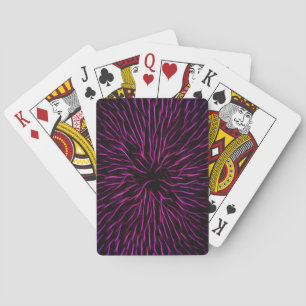 Bright Funky Hot Pink Firecracker Abstract Poker Cards