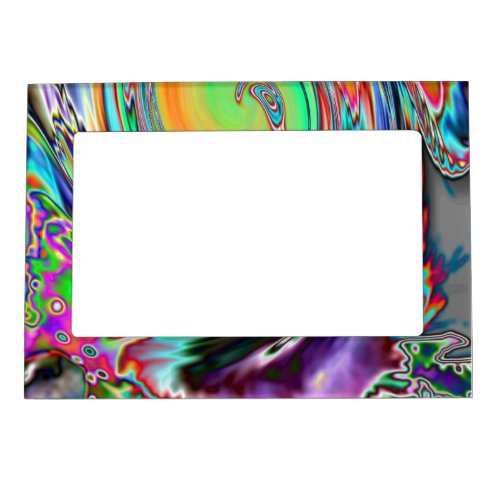 Bright Funky Neon Psychedelic Photo Frame